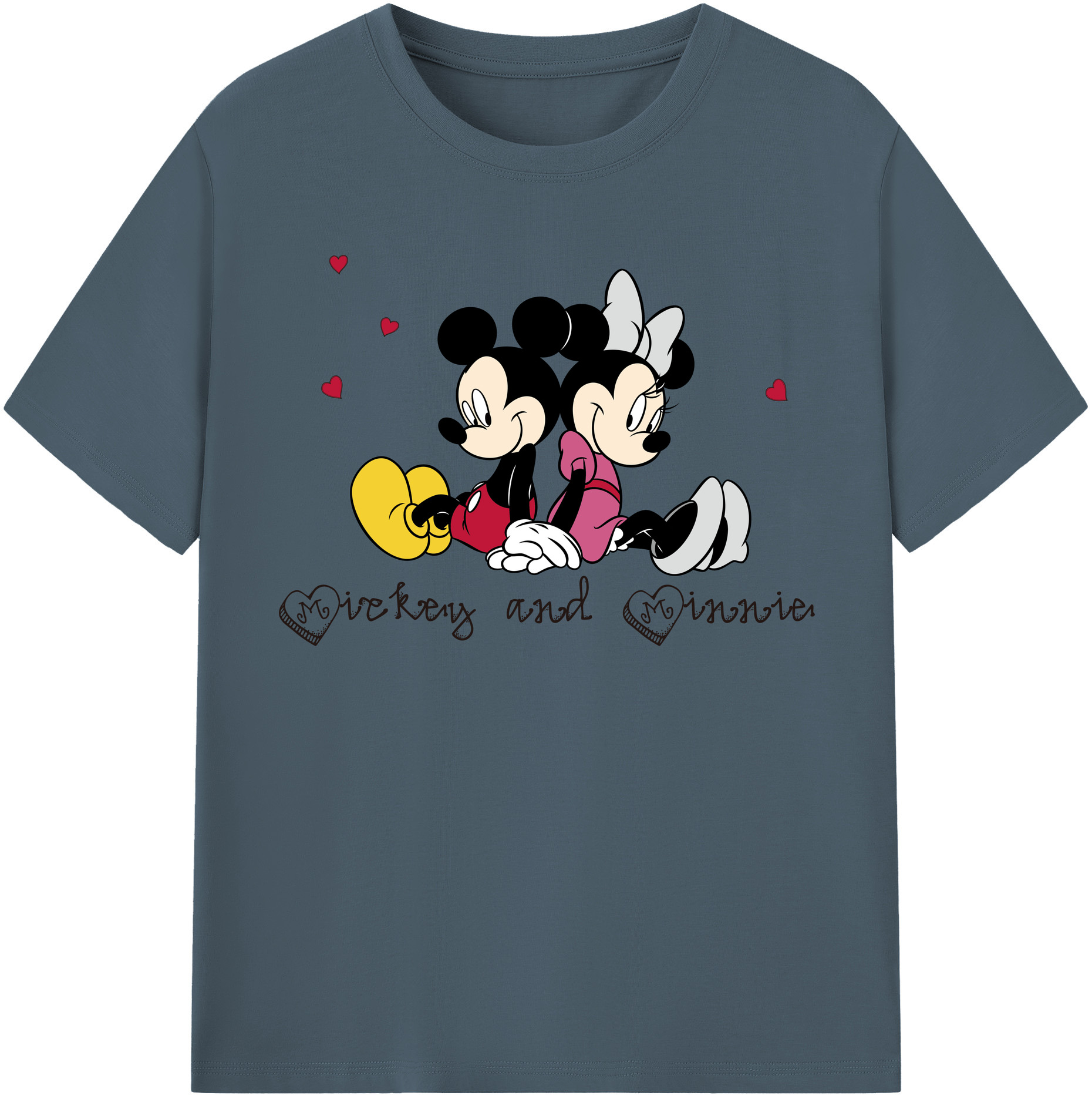 （画像用） ミッキーマウス Mickey Mouse 綿100％半袖Tシャツ（フロントプリント）